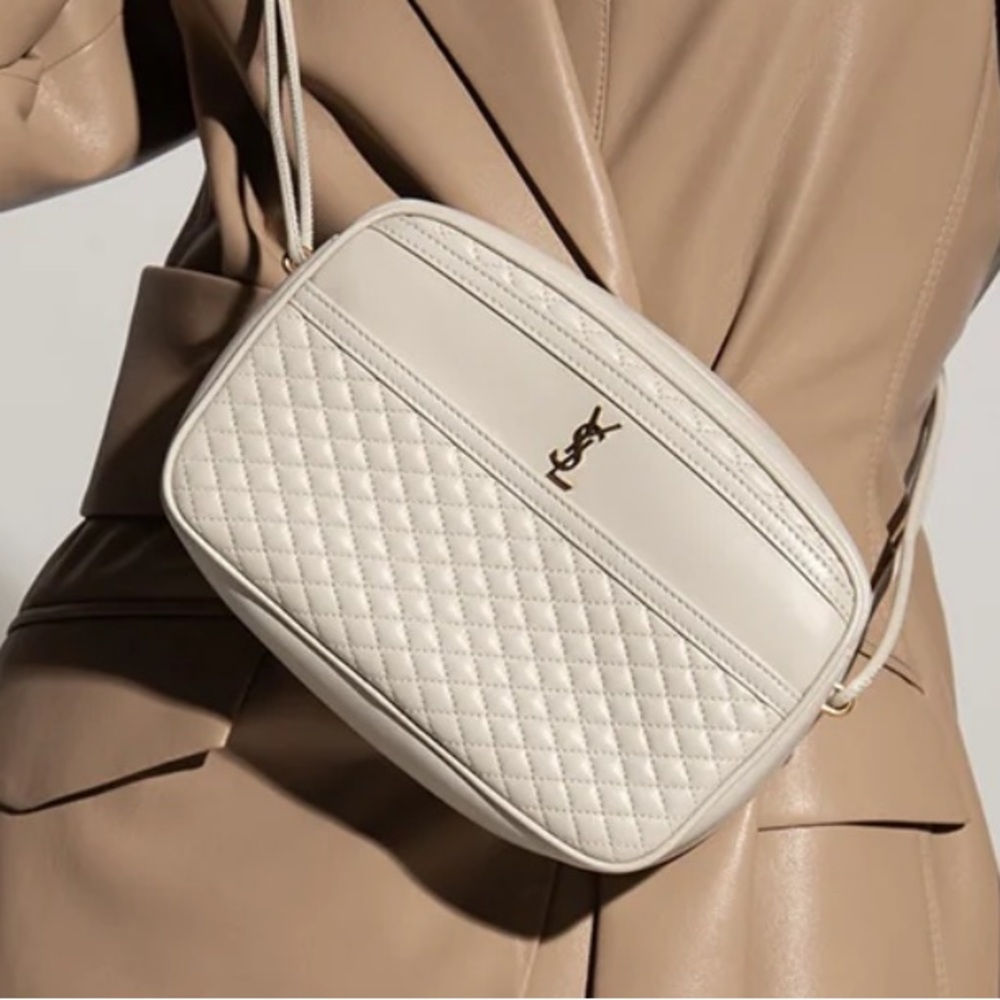 Yves Saint Laurent Cream Quilted Bag